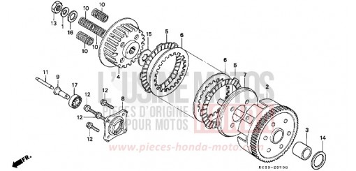 EMBRAYAGE (E/ED/F/G/SD/SW) CM125CC de 1982